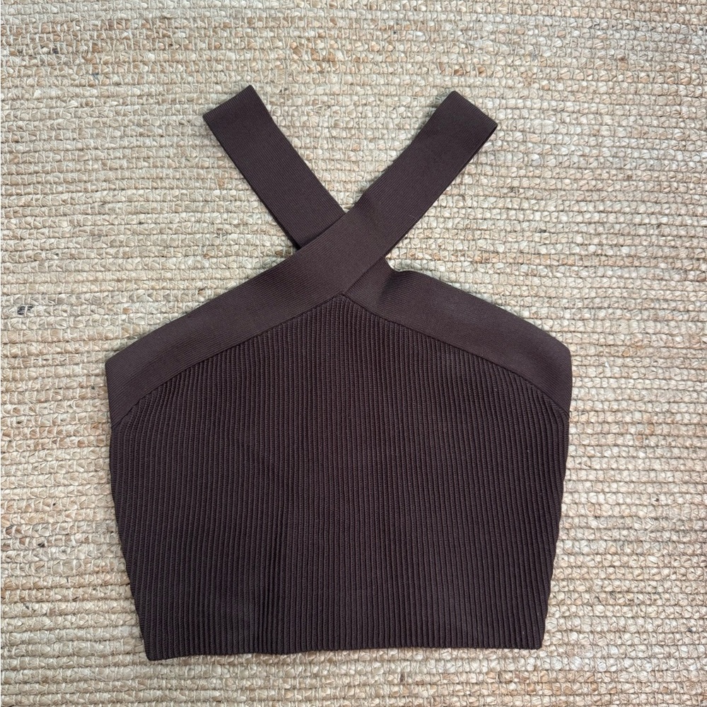 Aritzia Brown Crosstank